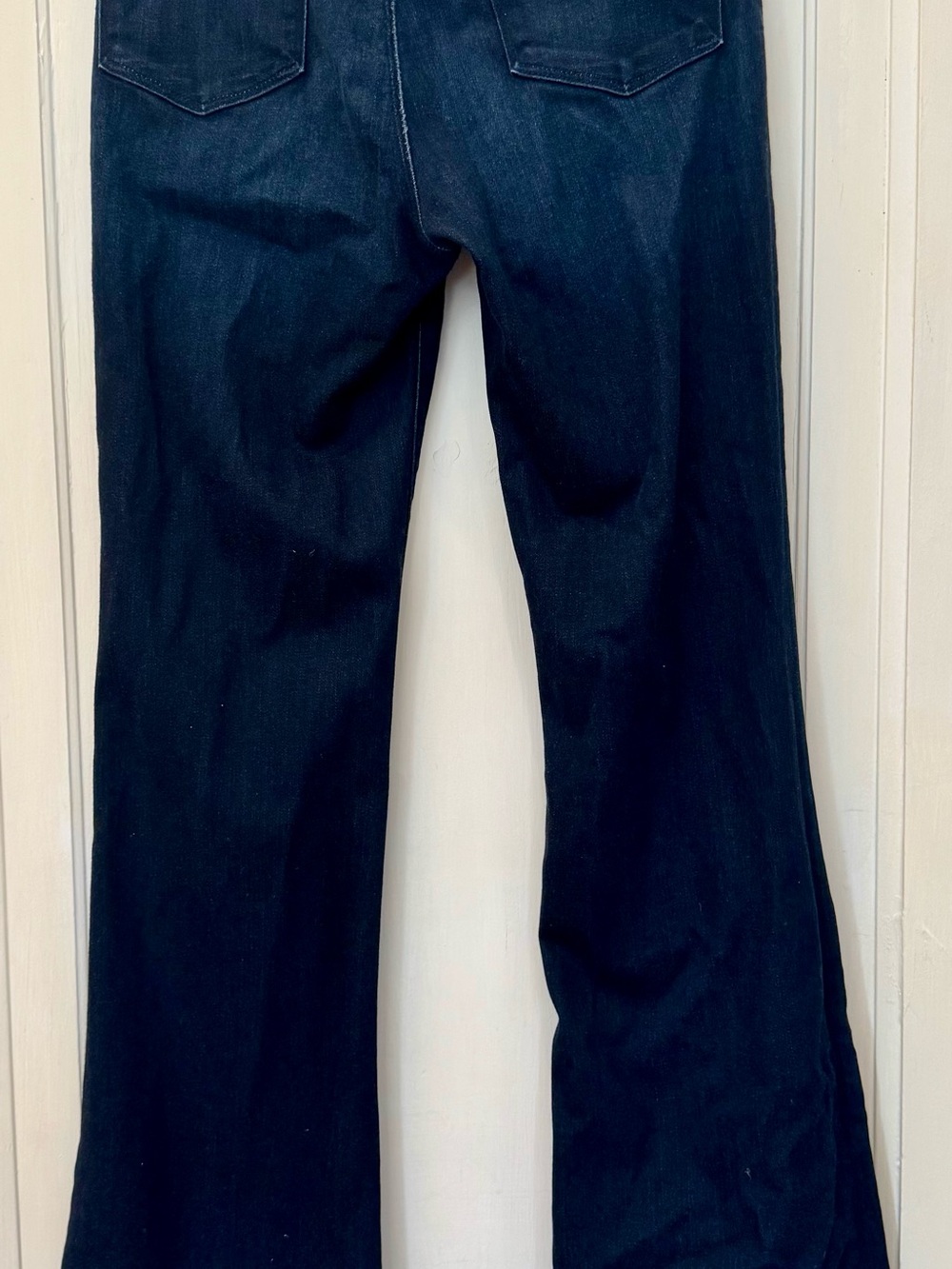 J Brand Love Story Jeans Womens dark wash Flare Leg raw hem